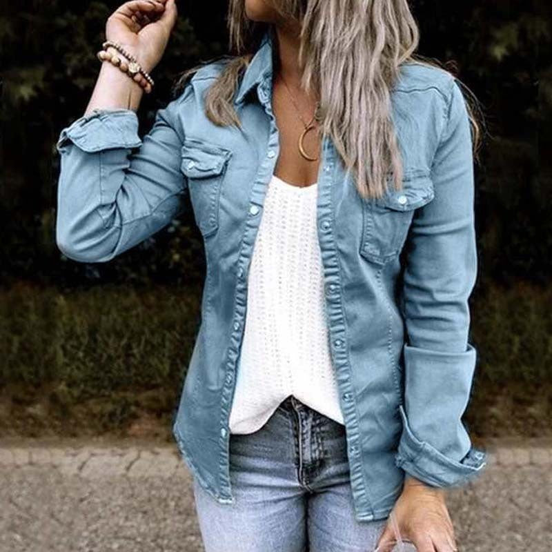 Mid-length denim jacket