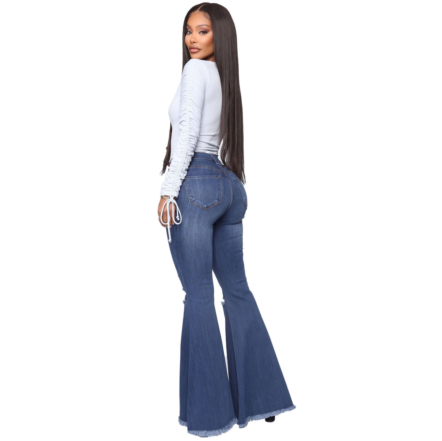 Denim Flared Pants