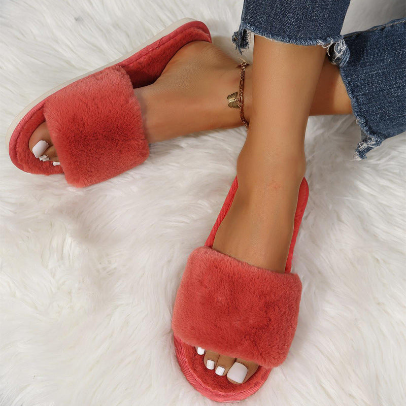 Fluffy Lazy Plush Slippers