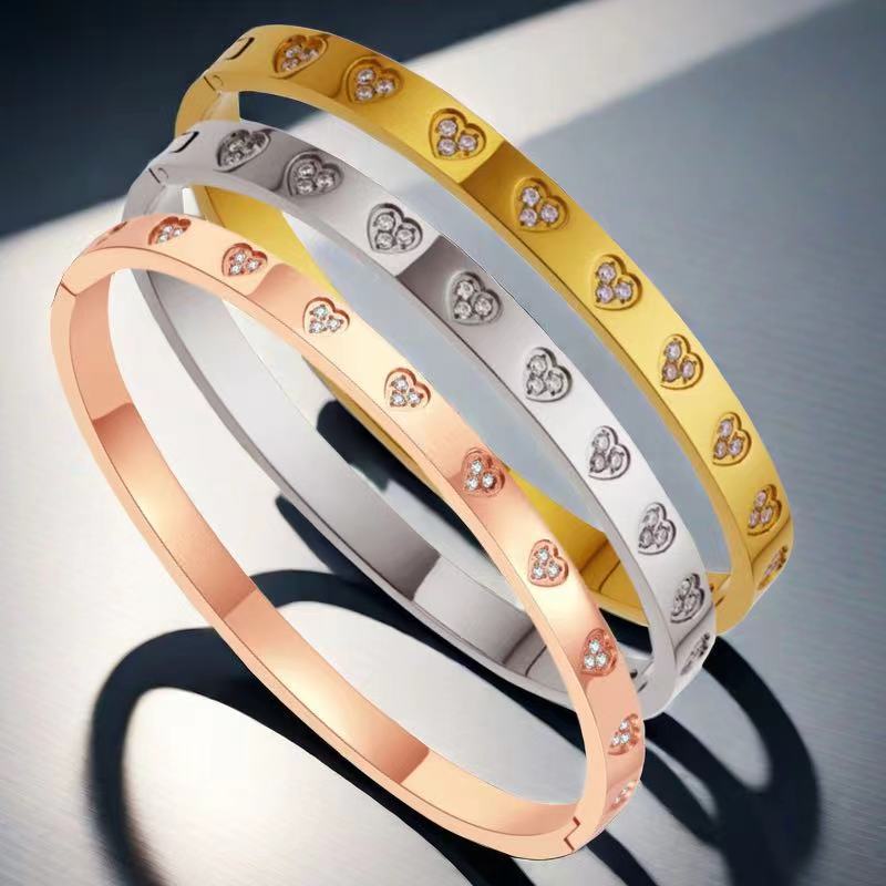 Romantic Heart Titanium Steel Bracelet