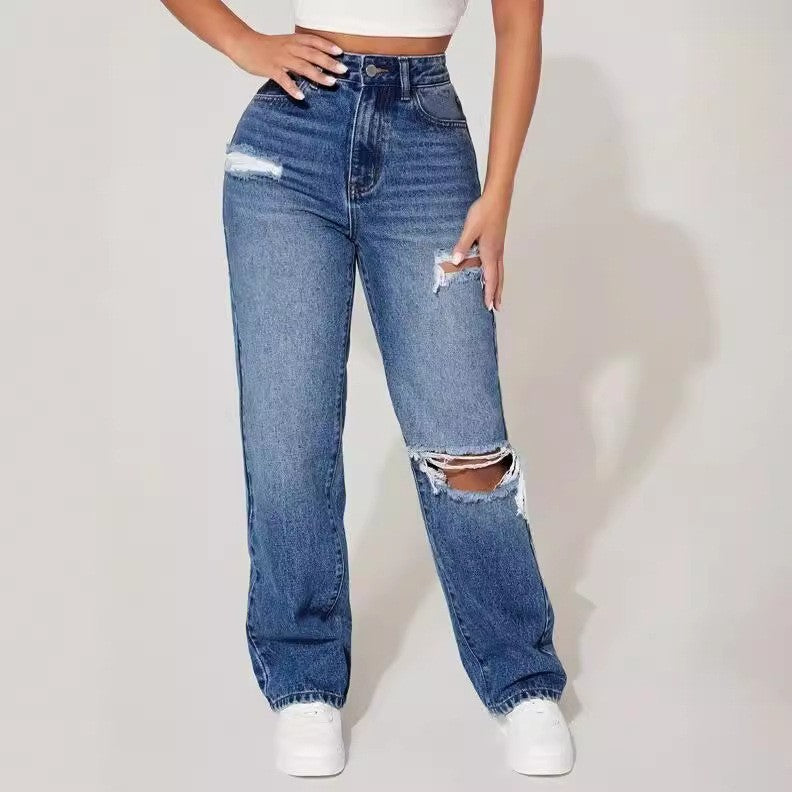 Ripped Trendy Jeans Straight