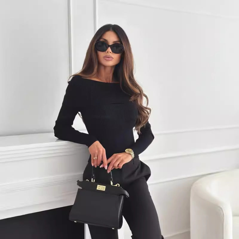 Off-shoulder Long-sleeve