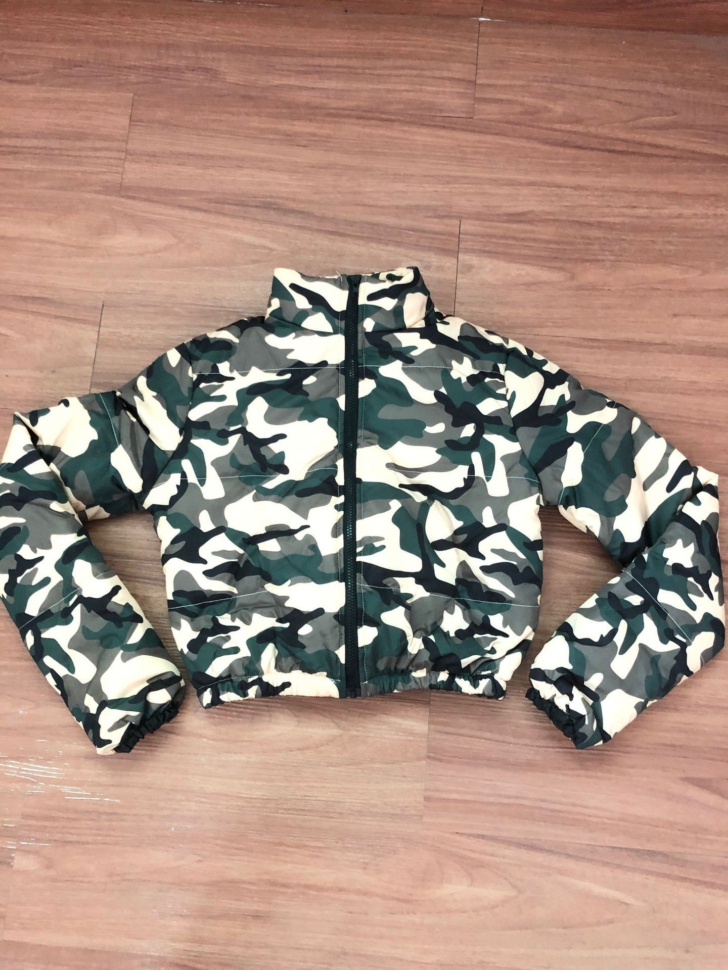 Army green camouflage jacket