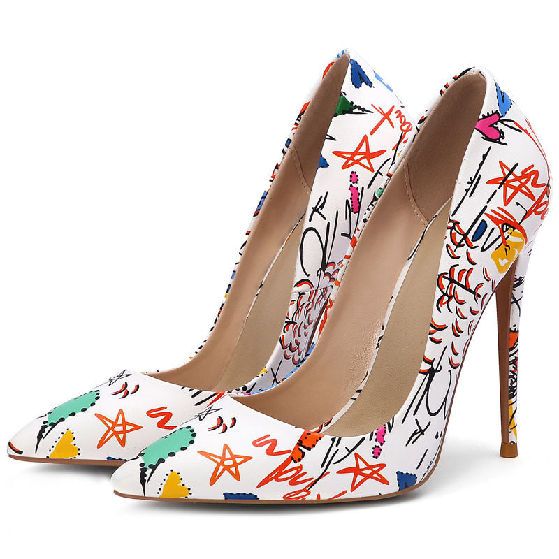 Ethnic Print Heels
