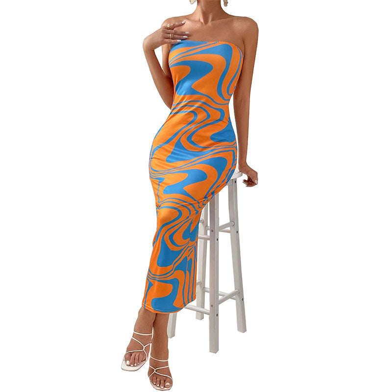 Waist-controlled Tube Top Dress