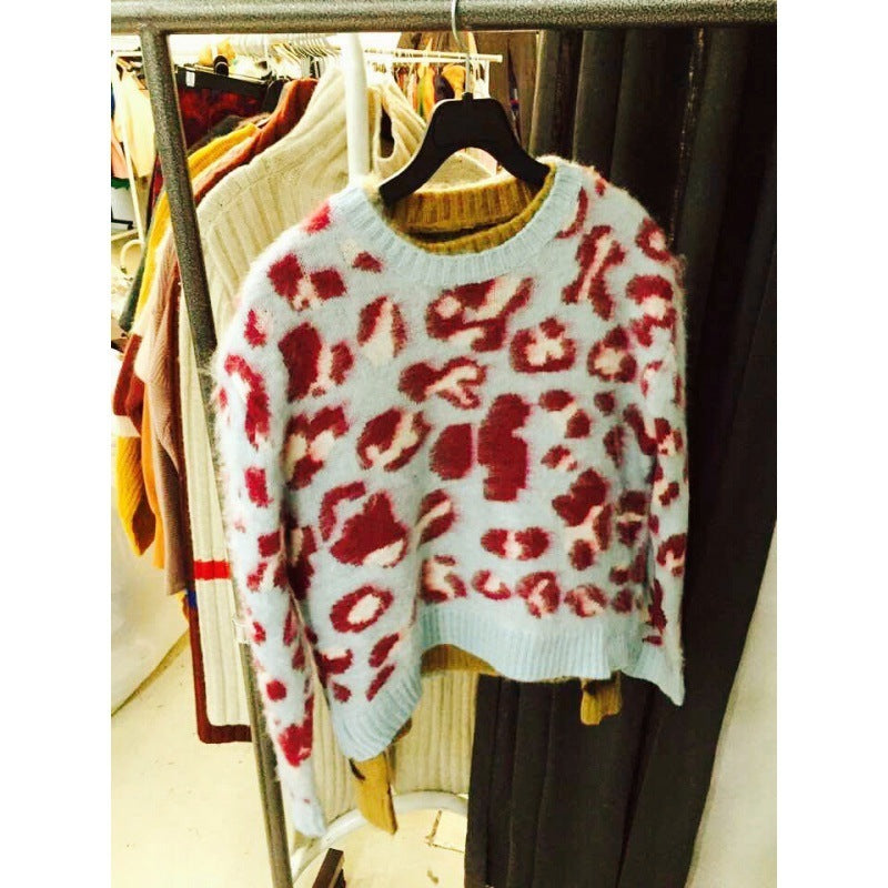 Warm Leopard Print Sweater