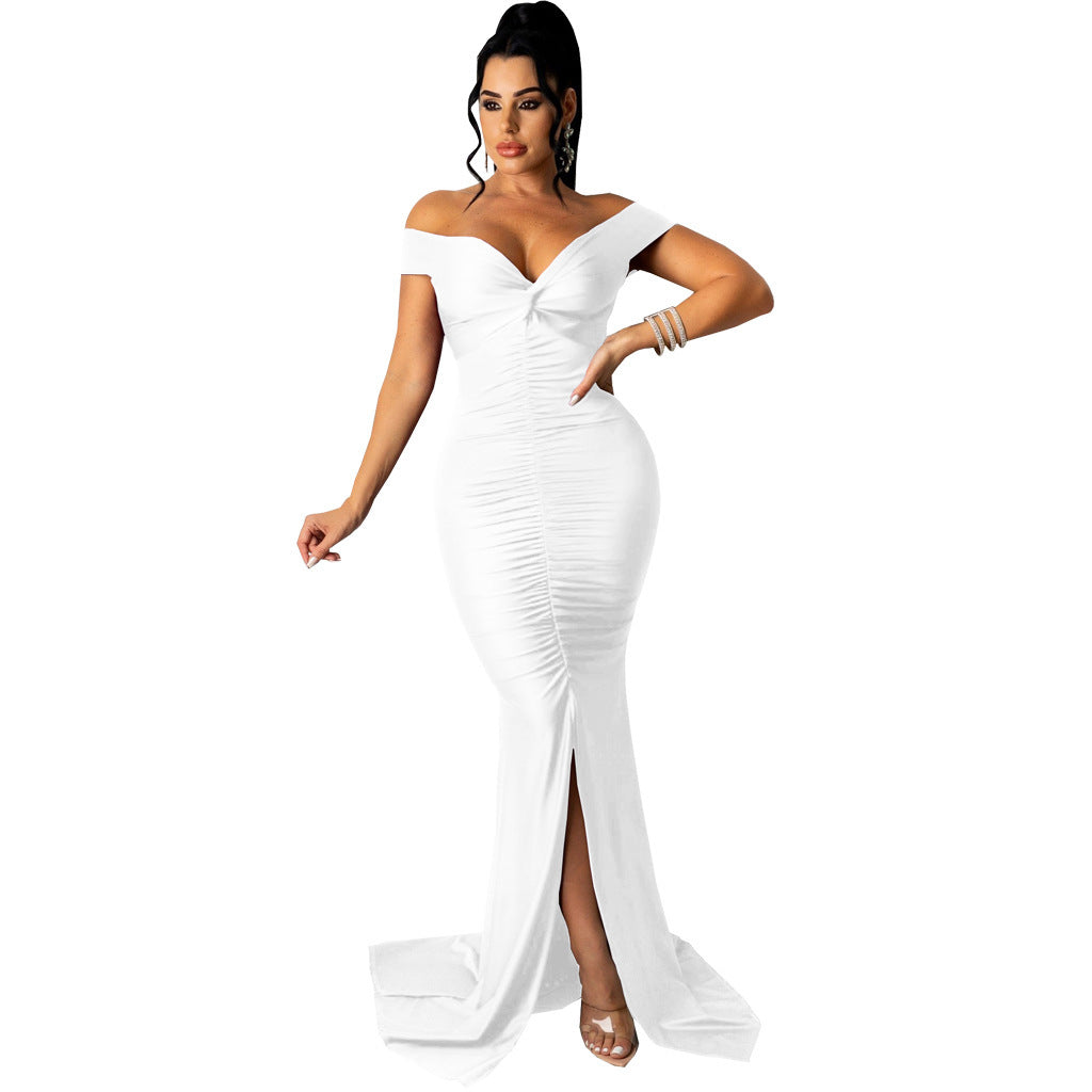 V-neck Tight Dress
