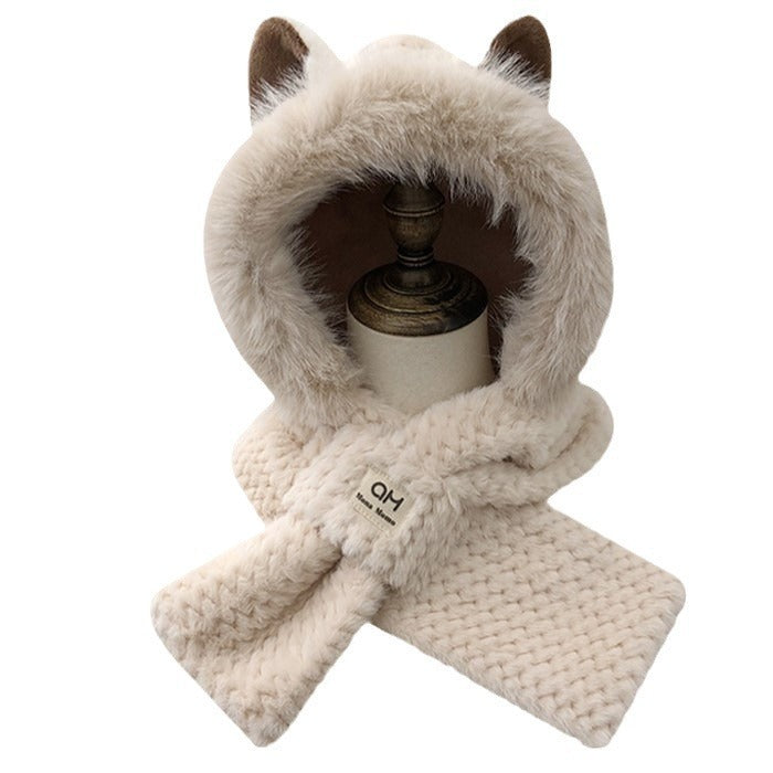 Autumn And Winter Furry Fox Ear Hat