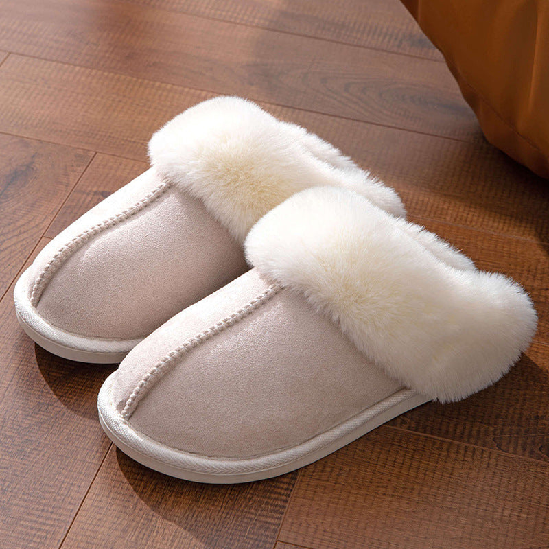 Fluffy Slippers Warm Slugged Bottom