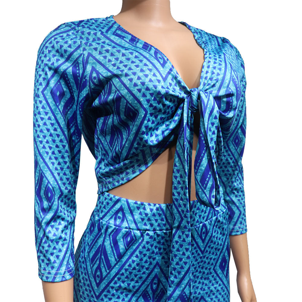 Fitted Top And Pants Set
