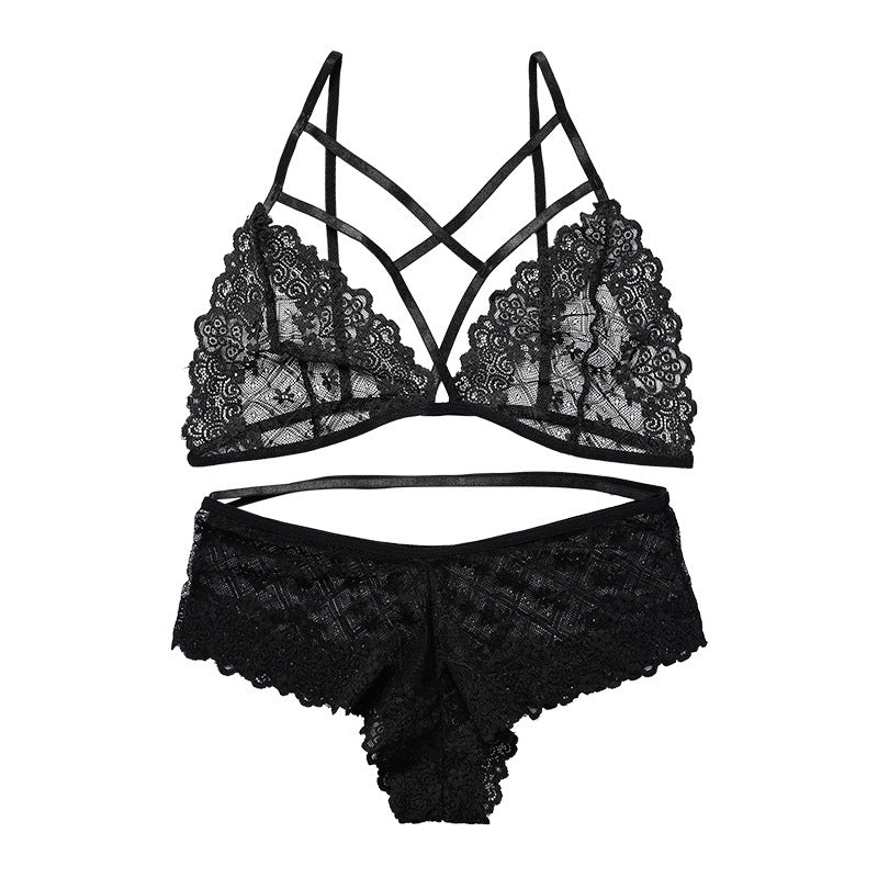 Back Lace Bra Set