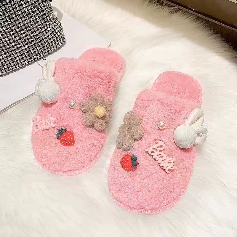 Non-slip Home Warm Plush Cotton Slippers
