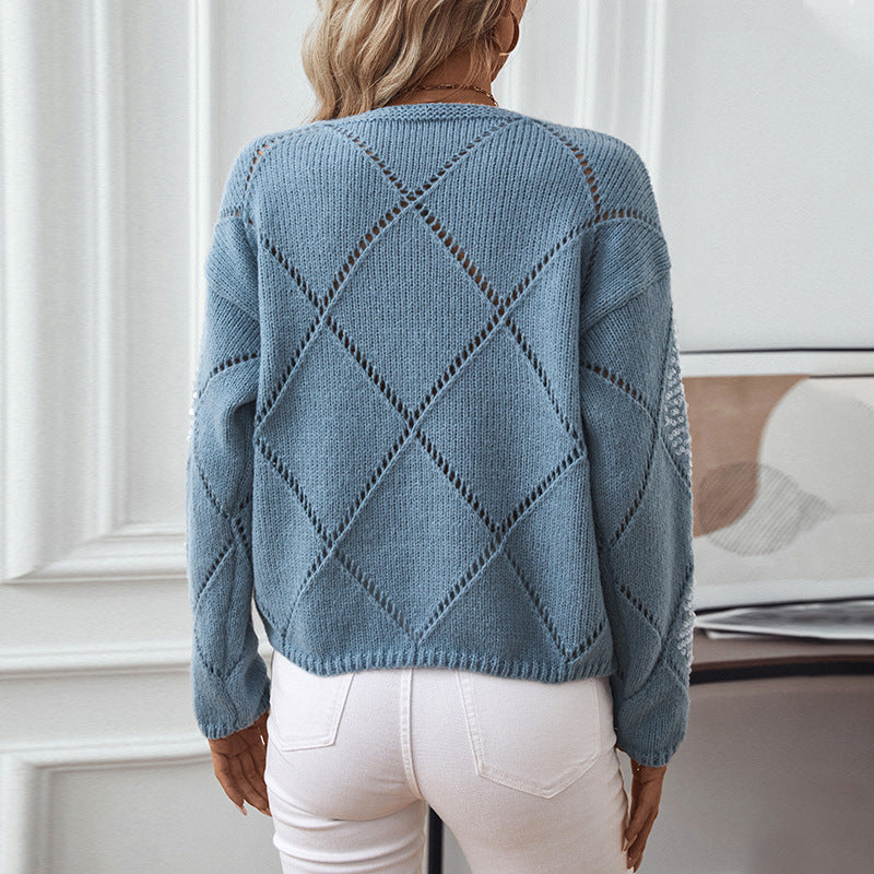 Sequined Knitted Pullover Loose Sweater