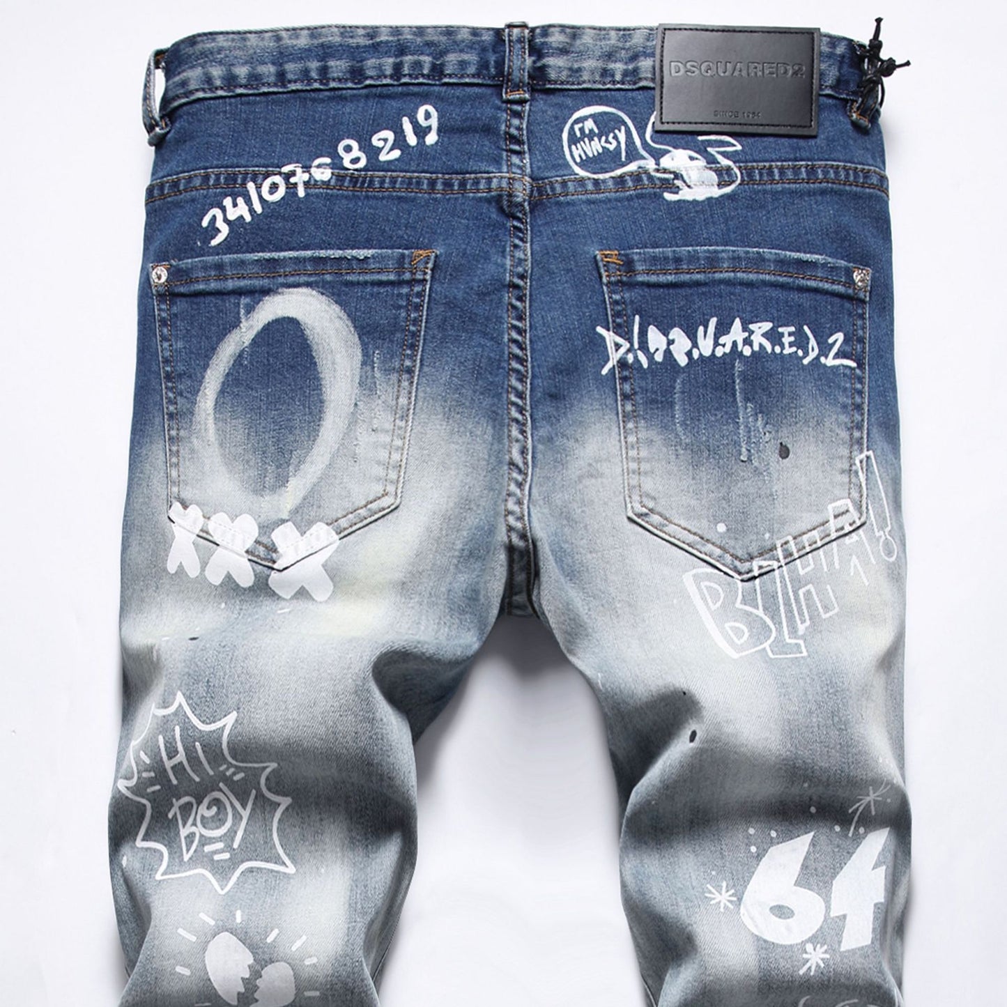 Patch Straight-leg Jeans