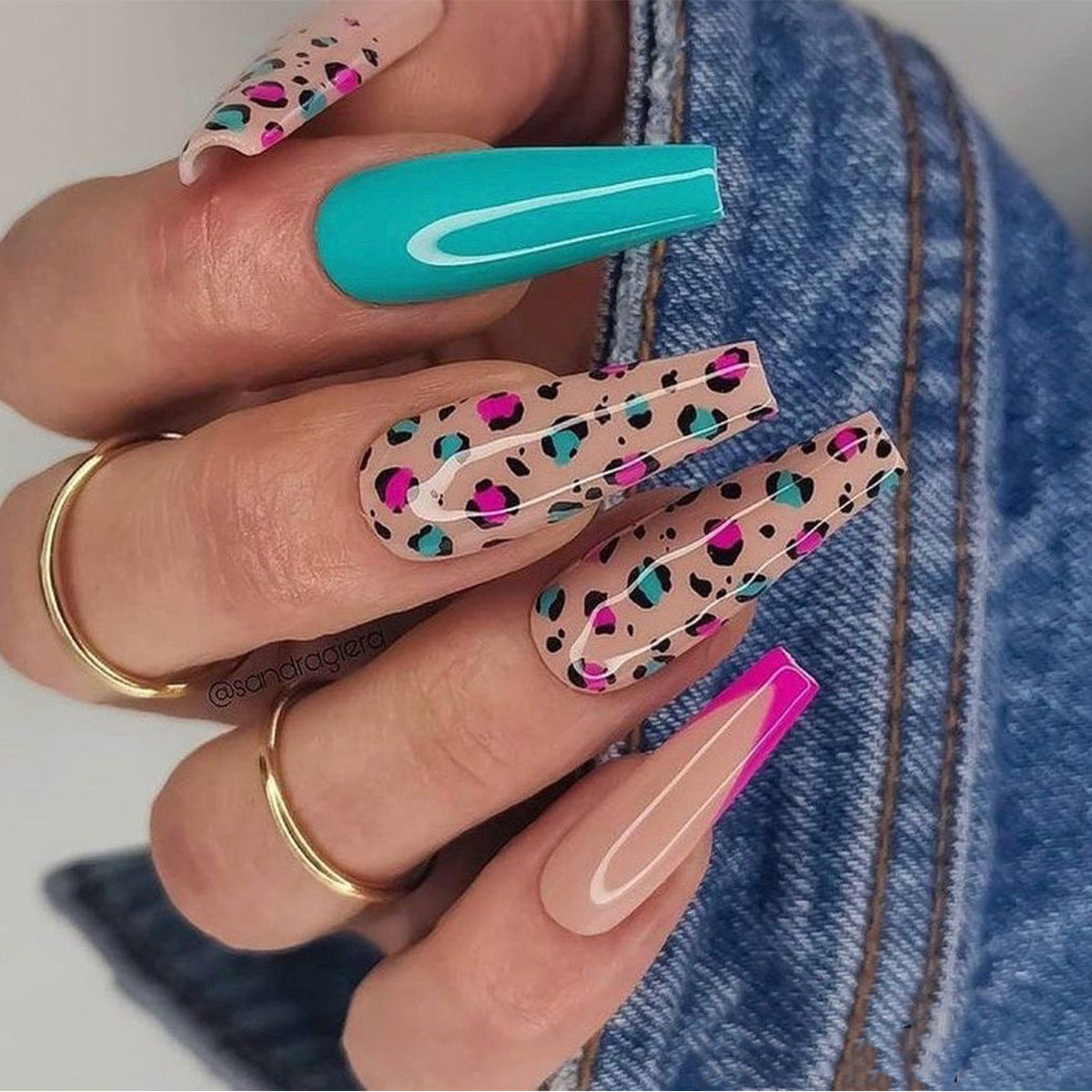 Blue Armor Nails