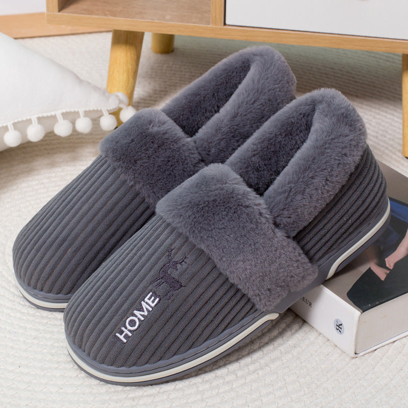 Home Indoor Warm Plush Cotton Slippers