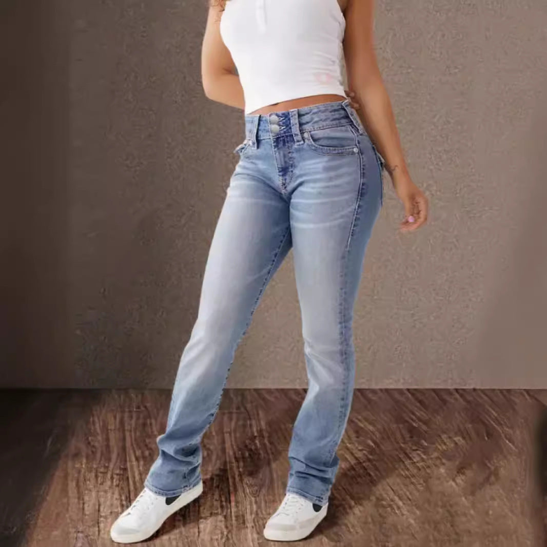 Comfort Washed Slim Fit Denim