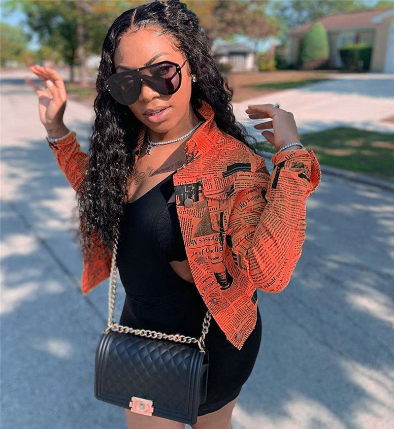 Newspaper Print Jacket