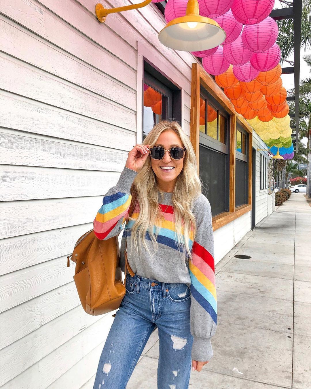 Rainbow Pullover Casual Long Sleeve