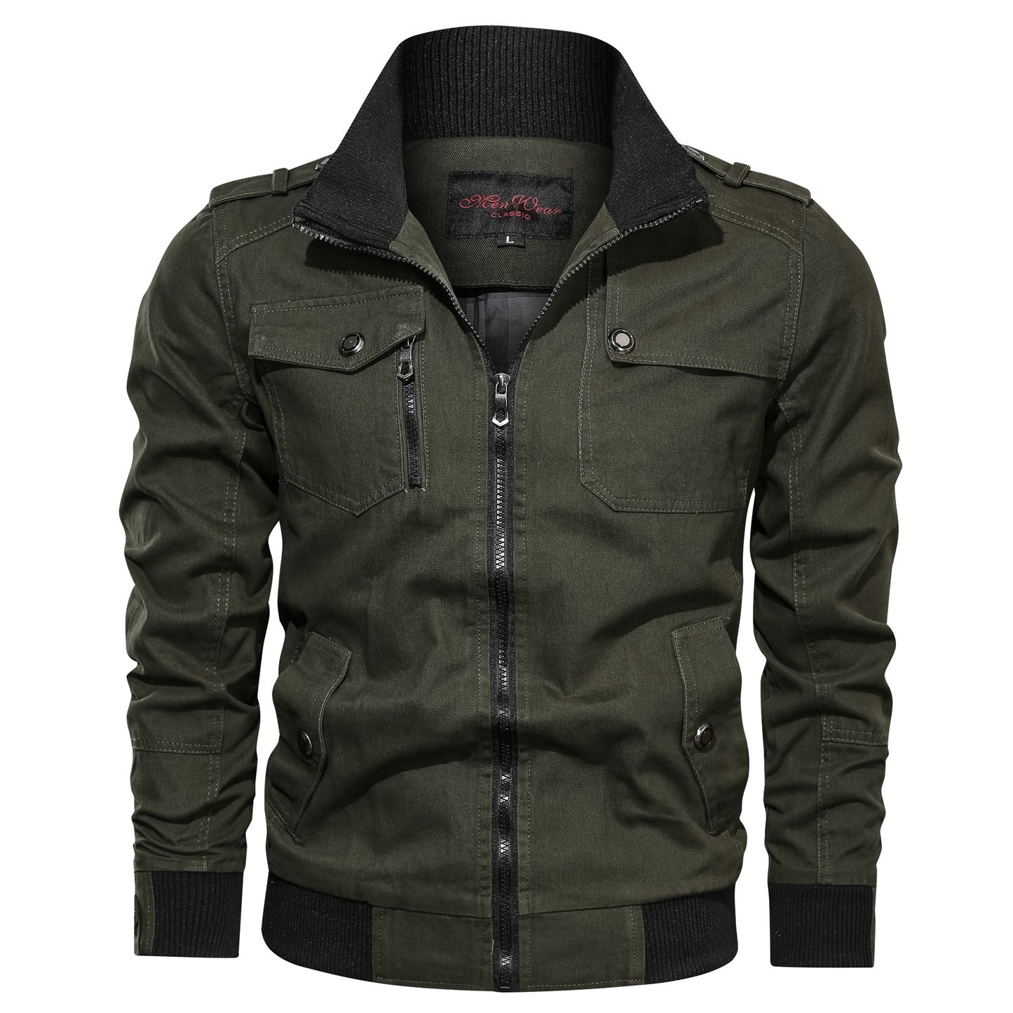 Solid Collar Jacket