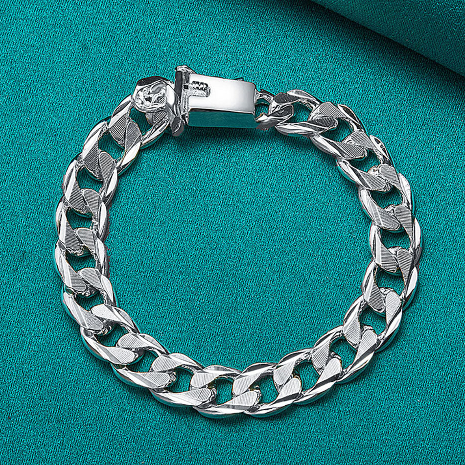 Silver Buckle Cuban Bracelet