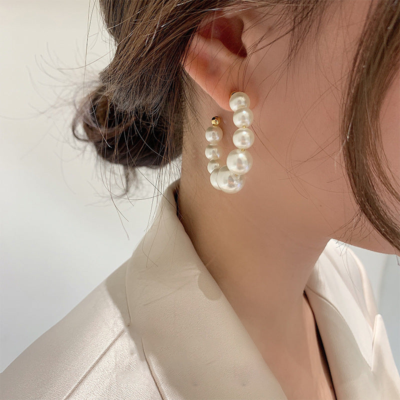 Pearl Hoop Earrings