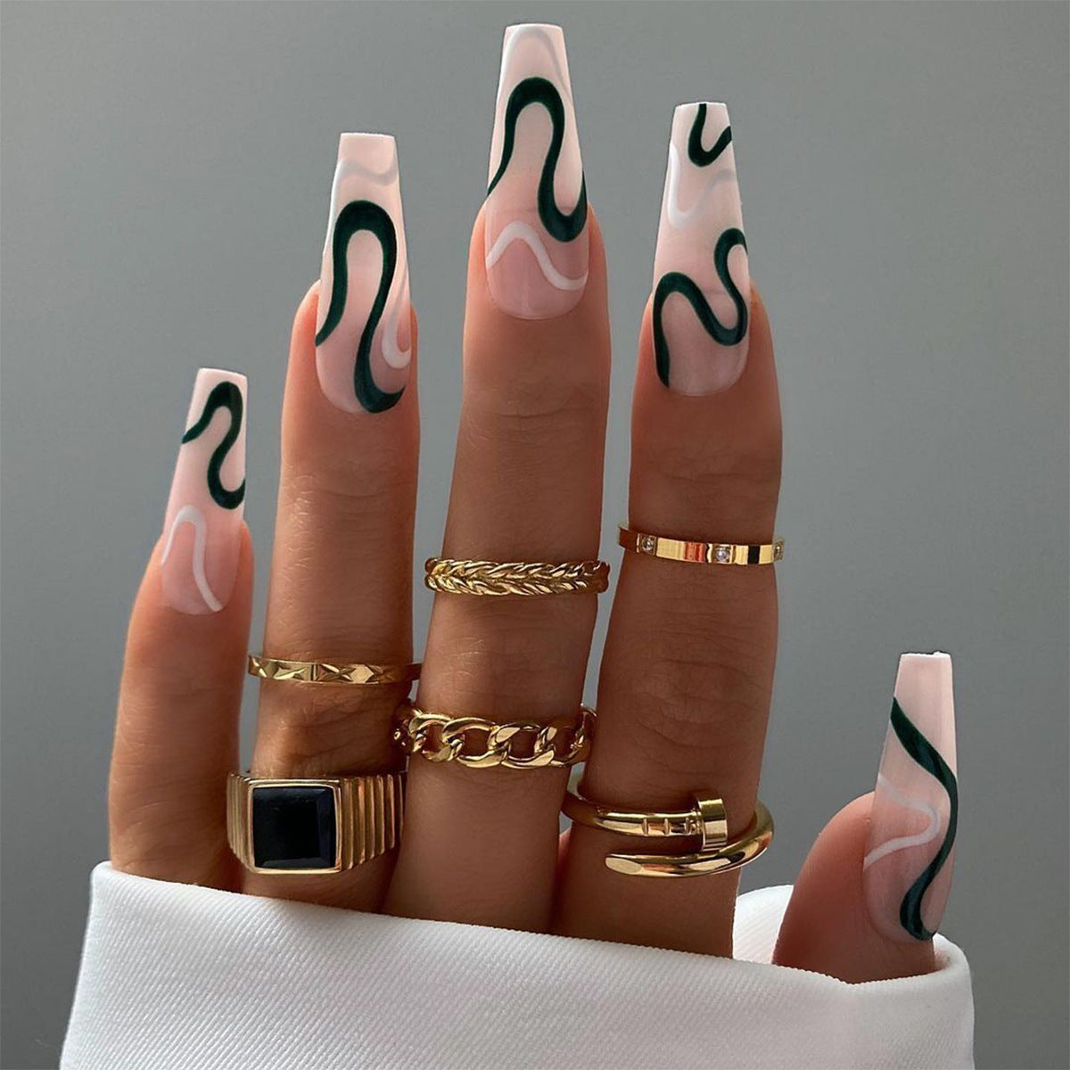 Blue Armor Nails