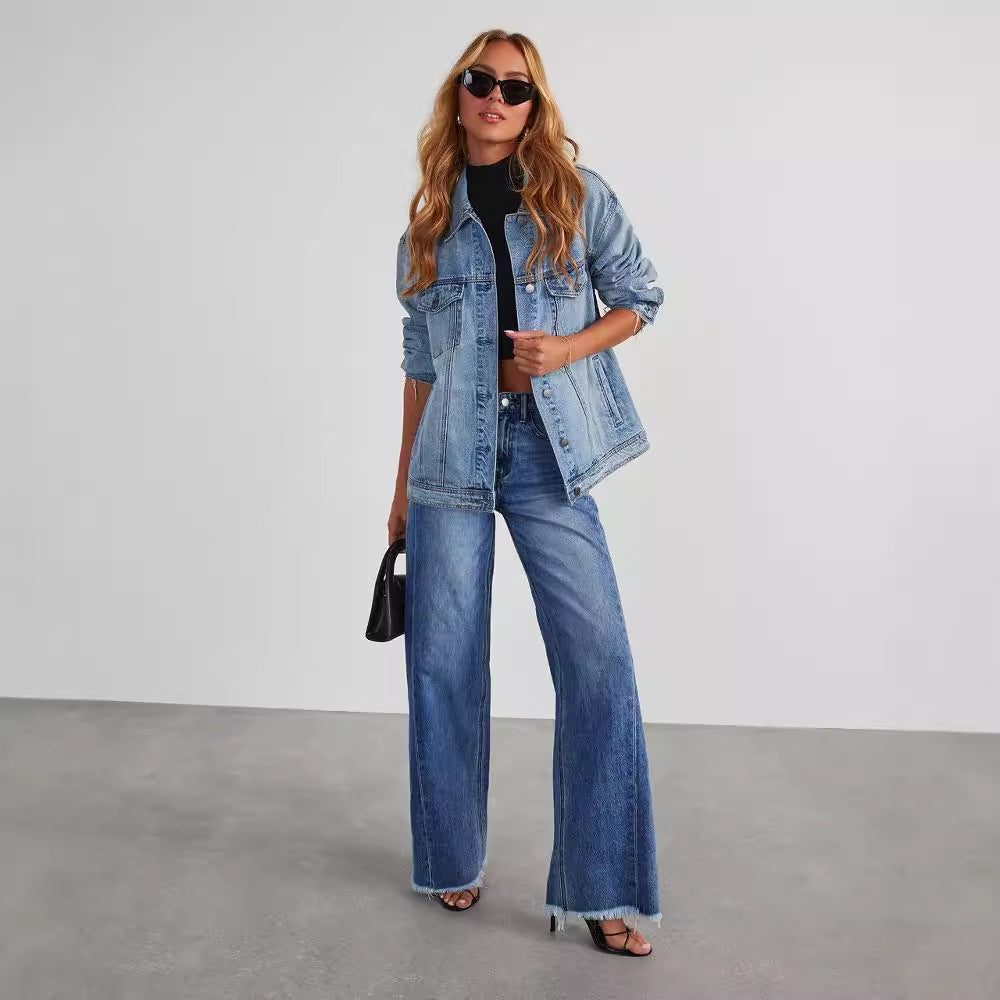 High Waist Jeans With Pockets Slim Fit