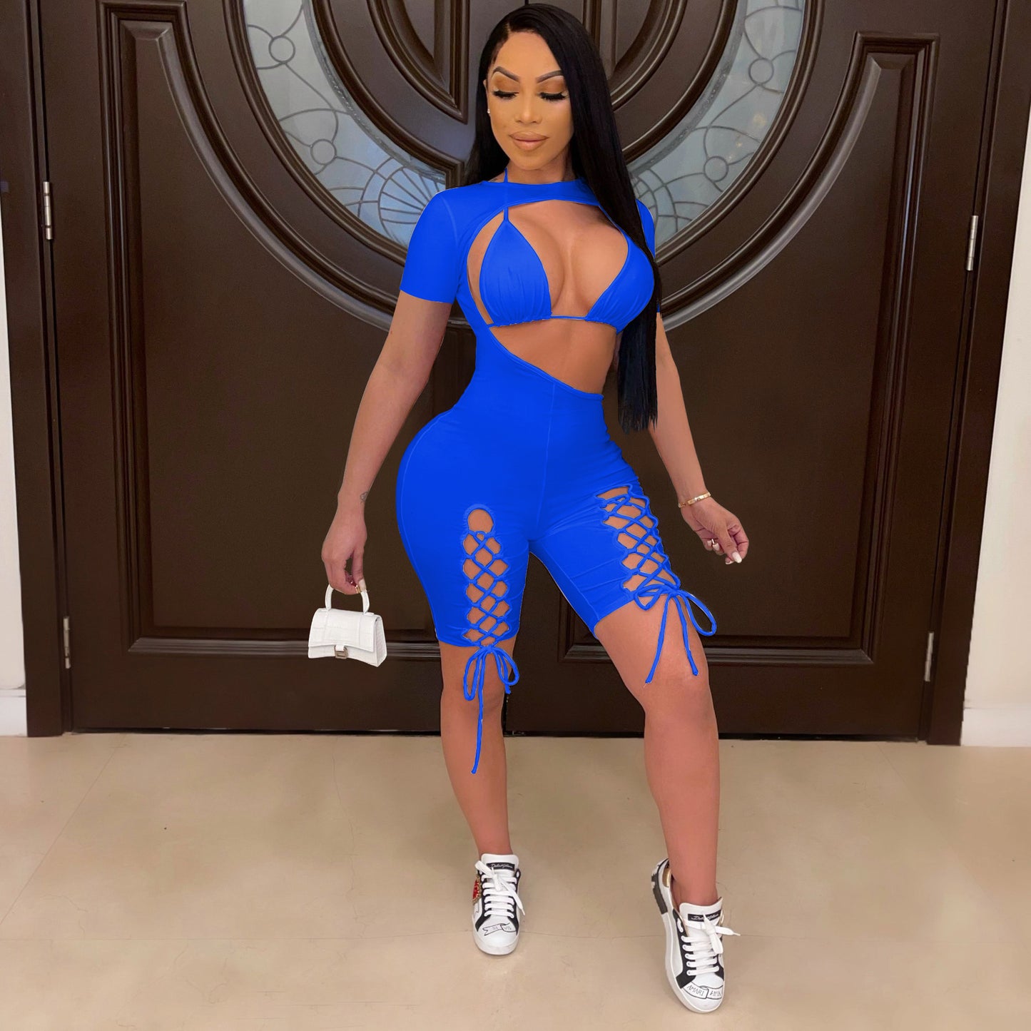 Lace-up Jumpsuit