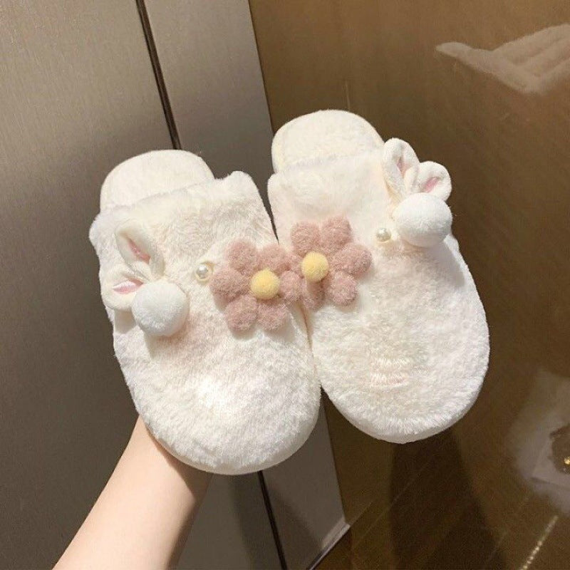 Non-slip Home Warm Plush Cotton Slippers