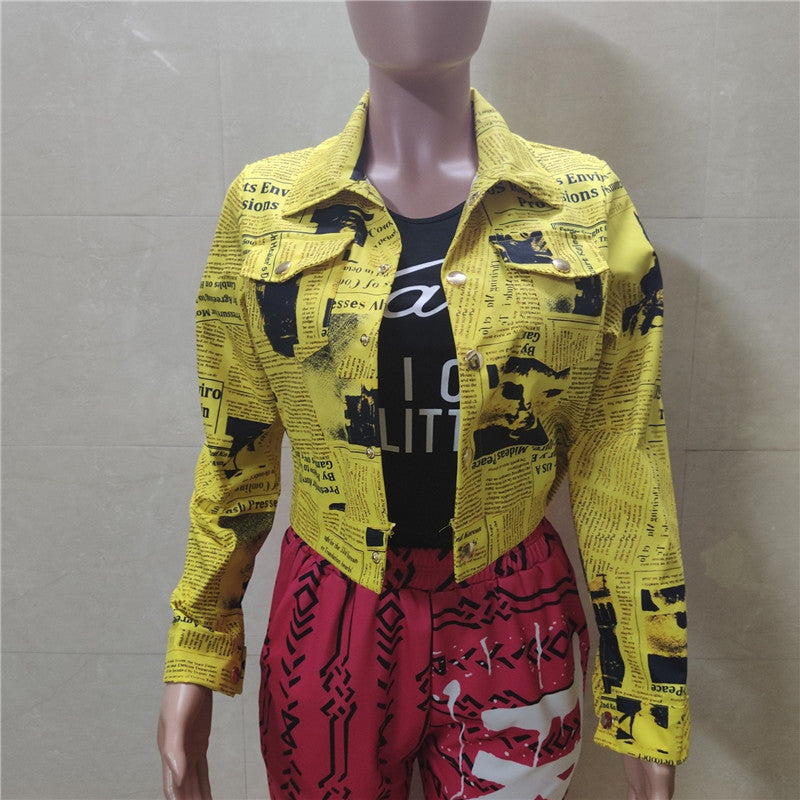 Newspaper Print Jacket