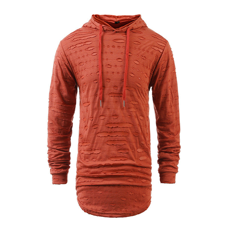 Versatile Mid-length Hooded Long-sleeved