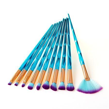 Diamond Makeup Brush Set.