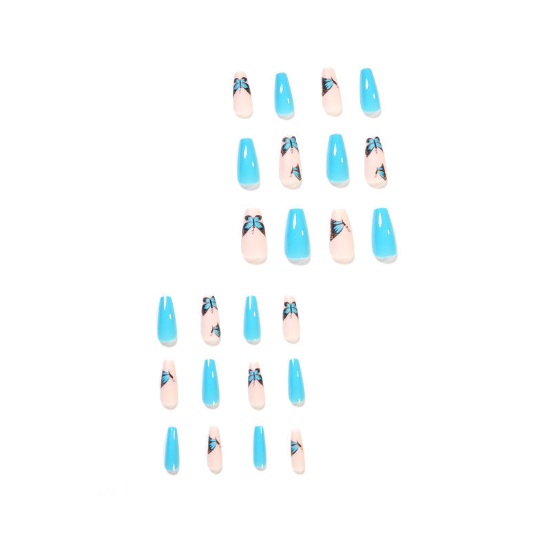 Blue Armor Nails