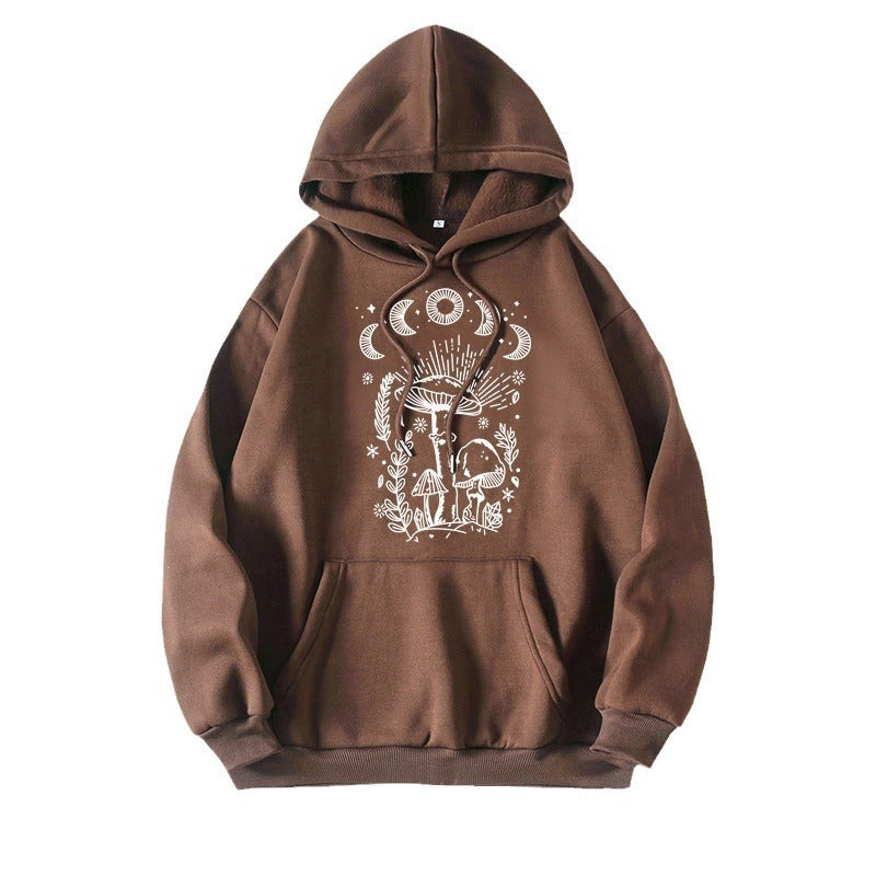 Wrap Collar Velvet Thickened Hooded Sweatshirt