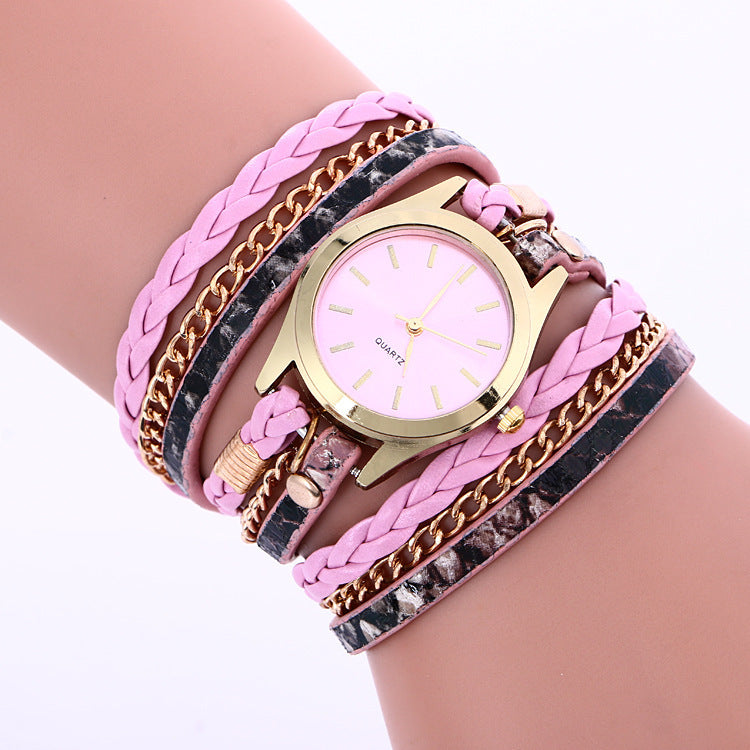 Multicolor Surface Bracelet Quartz Watch
