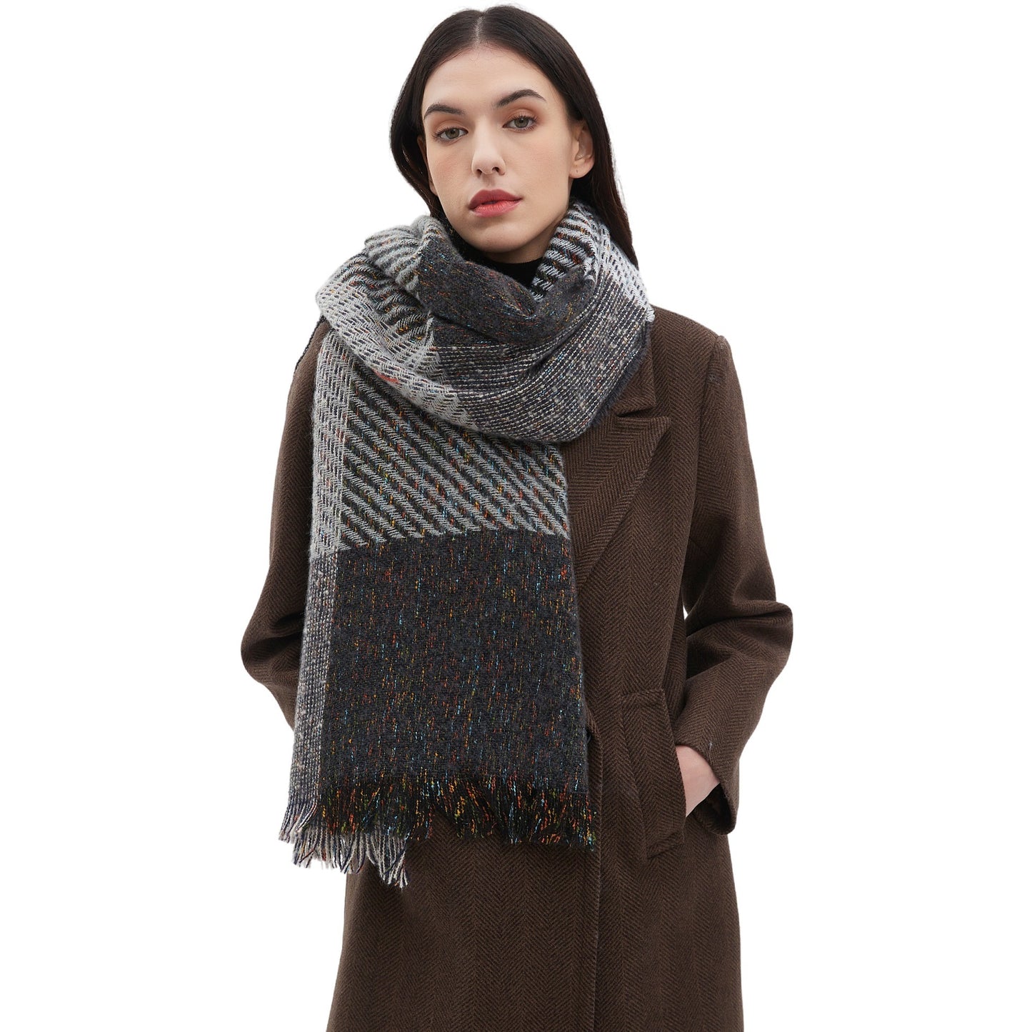Large Plaid Scarf Shawl