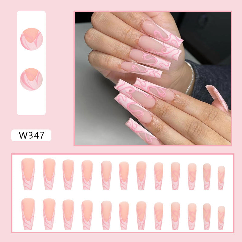 Heart Stripe Nails