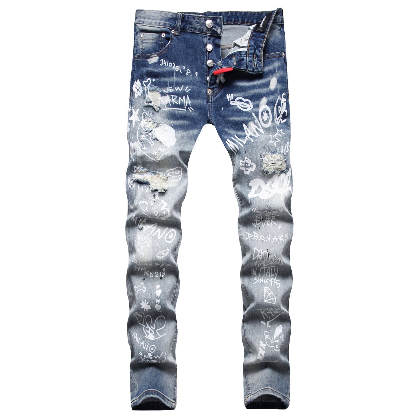 Patch Straight-leg Jeans