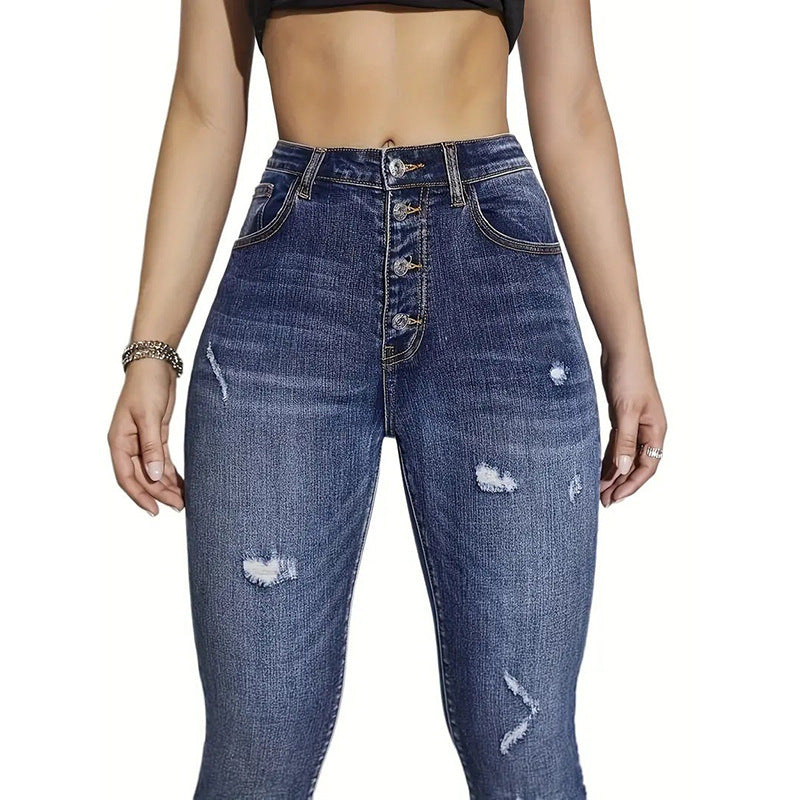 Tight Pencil Pants Ripped