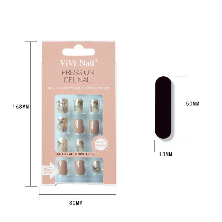 24 pieces matte metallic nails