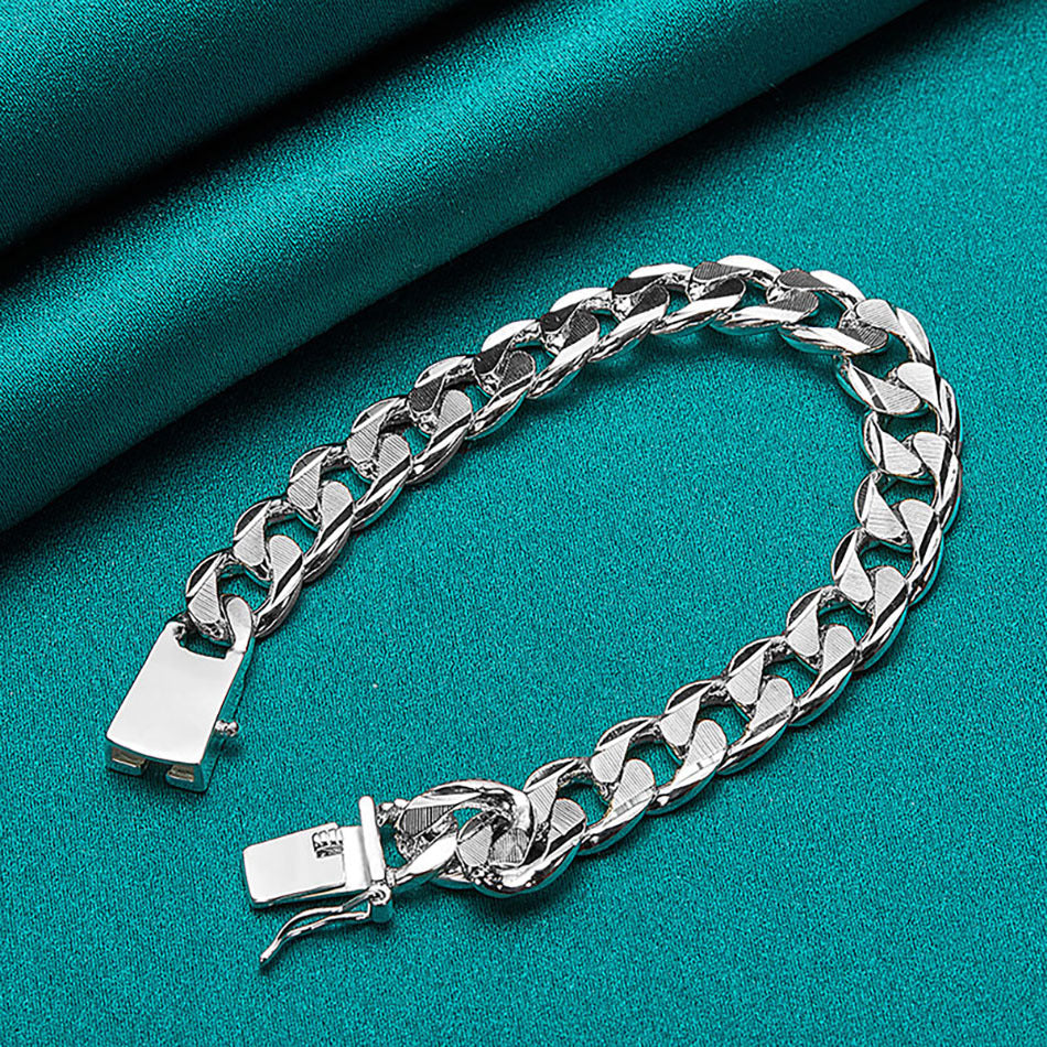 Silver Buckle Cuban Bracelet