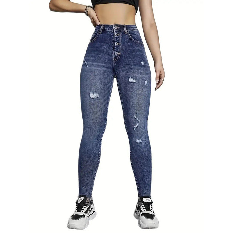 Tight Pencil Pants Ripped