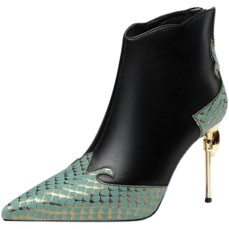 Leather Boots Niche High Heels