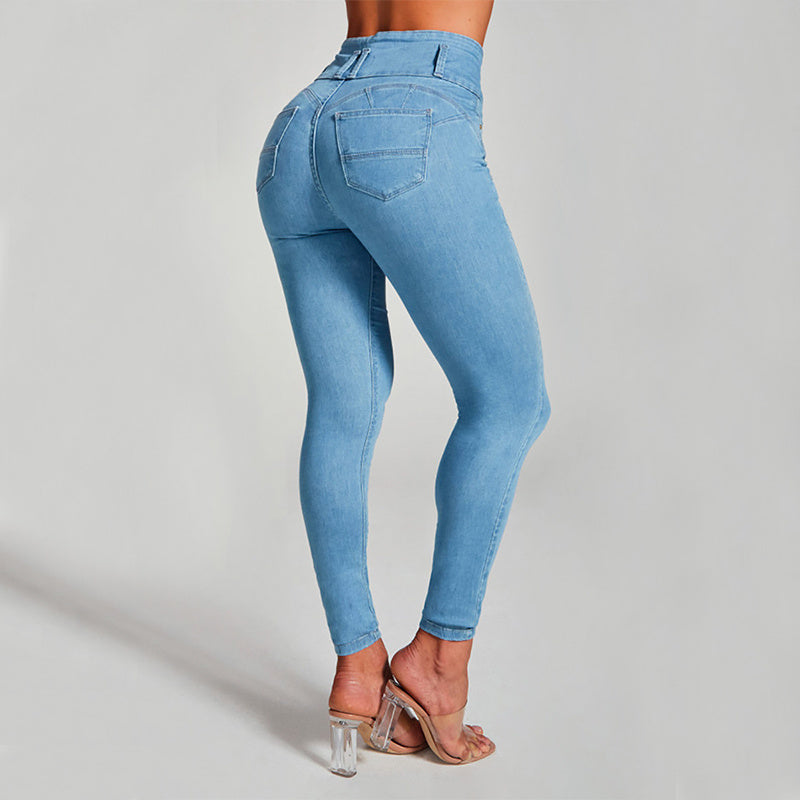 High Waist Jeans Skinny Trousers