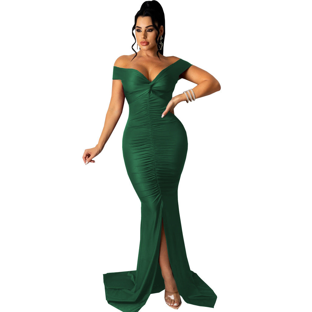 V-neck Tight Dress