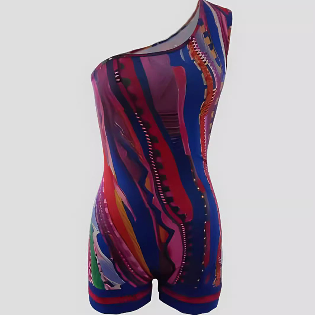 Diagonal Shoulder Jumpsuit