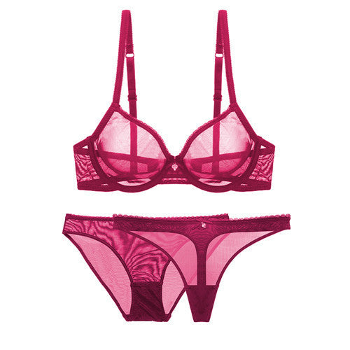 Transparent bra set