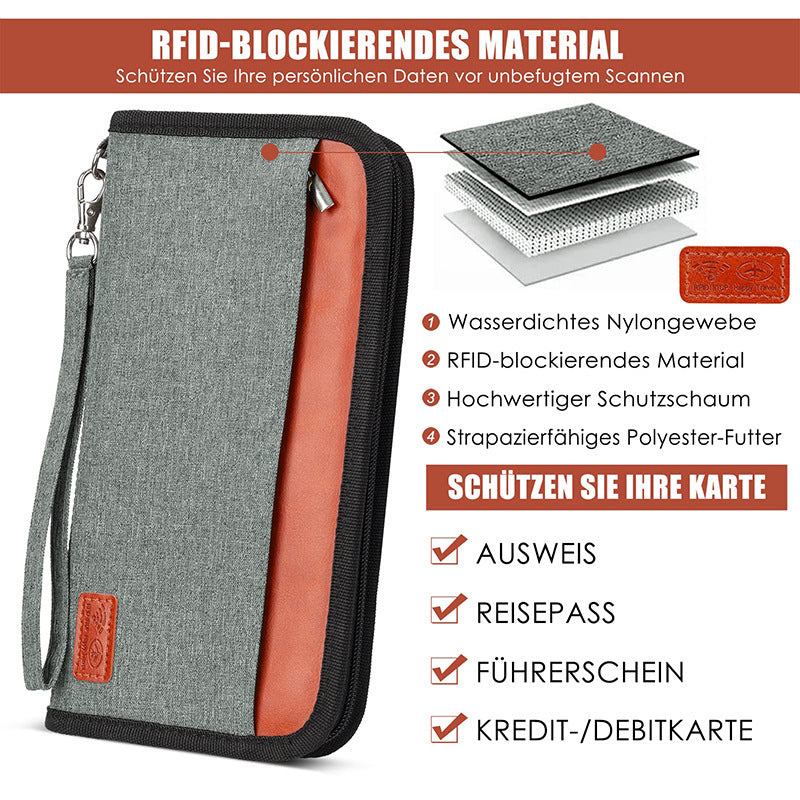 Anti-theft Swiping RFID Passport Holder
