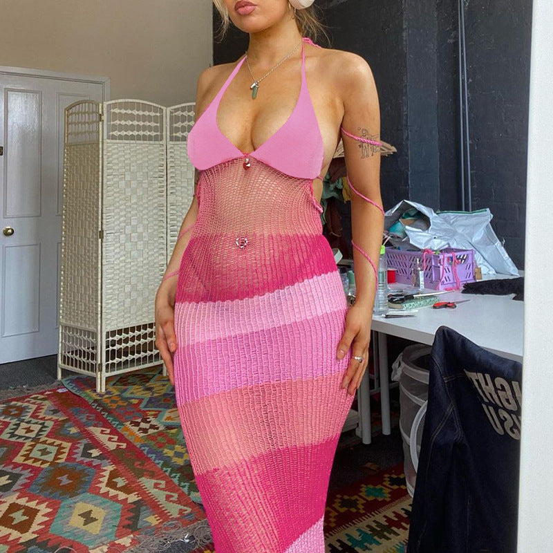 Slim Fit V-neck Brace Dress
